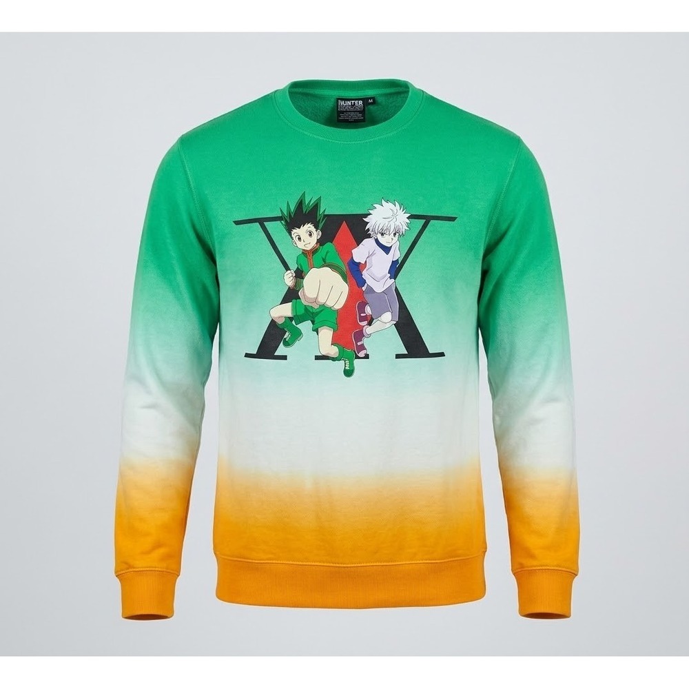 Box Lunch Hunter X Hunter Green White Orange Unisex Adult Sweatshirt. Size M